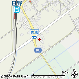 滋賀県蒲生郡日野町内池1034周辺の地図