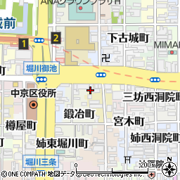京都府京都市中京区式阿弥町周辺の地図