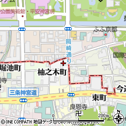 京都府京都市東山区柚之木町周辺の地図