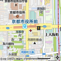 京都信用金庫河原町支店周辺の地図