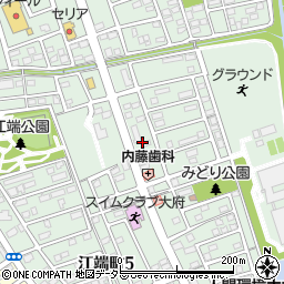 愛知県大府市江端町周辺の地図
