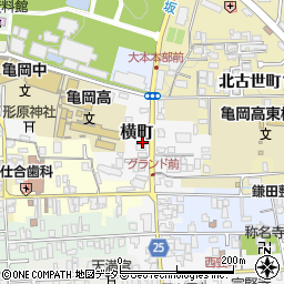 京都府亀岡市横町周辺の地図