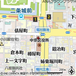 京都市消防局中京消防署周辺の地図