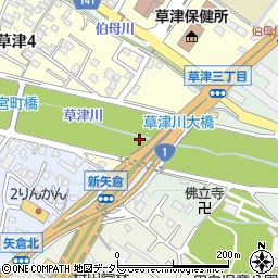 草津川大橋周辺の地図