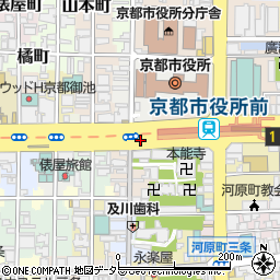 京都府京都市中京区下本能寺前町周辺の地図
