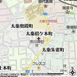 京都府京都市右京区太秦椙ケ本町周辺の地図