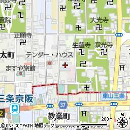 京都府京都市左京区和国町391周辺の地図