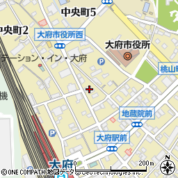 愛知県大府市中央町周辺の地図