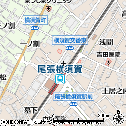 愛知銀行横須賀駅西 ＡＴＭ周辺の地図