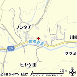 愛知県岡崎市駒立町ノンタチ周辺の地図
