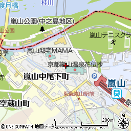 京都府京都市西京区嵐山西一川町周辺の地図