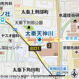 京都府京都市右京区周辺の地図