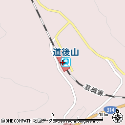 道後山駅周辺の地図