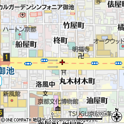 京都府京都市中京区御所八幡町周辺の地図