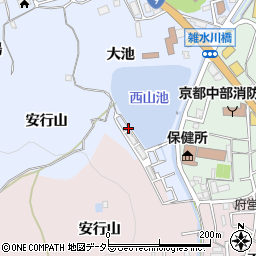 京都府亀岡市安町安行山周辺の地図