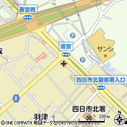 はま寿司四日市羽津店周辺の地図