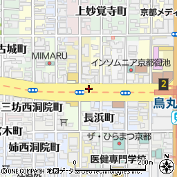京都府京都市中京区西横町周辺の地図