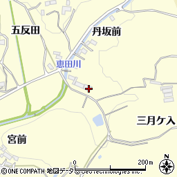 愛知県岡崎市恵田町三月ケ入周辺の地図