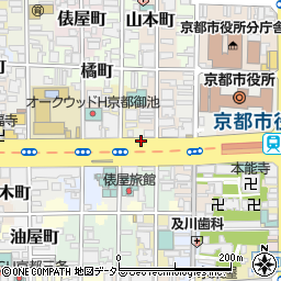 京都府京都市中京区御池大東町周辺の地図