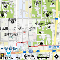 京都府京都市左京区和国町387周辺の地図