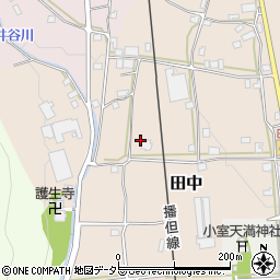 兵庫県市川町（神崎郡）田中周辺の地図