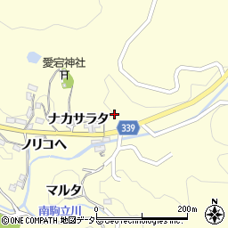 愛知県岡崎市駒立町ナカサラタ周辺の地図