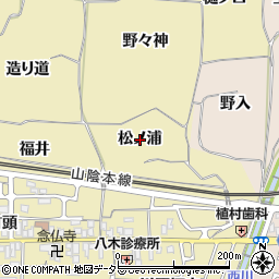 京都府亀岡市篠町柏原（松ノ浦）周辺の地図