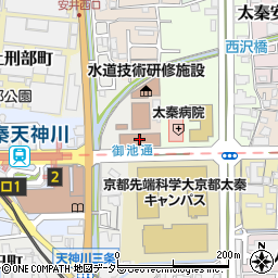 上下水道局太秦庁舎周辺の地図