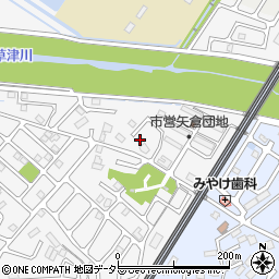 滋賀県草津市西矢倉周辺の地図