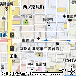 京都府京都市中京区西ノ京原町117-2周辺の地図