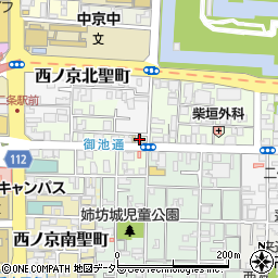 京都西ノ京職司郵便局周辺の地図