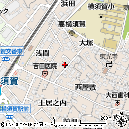 愛知県東海市高横須賀町（真光寺）周辺の地図