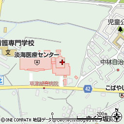ローソン　草津総合病院店周辺の地図
