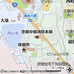 京都中部広域消防組合消防本部周辺の地図