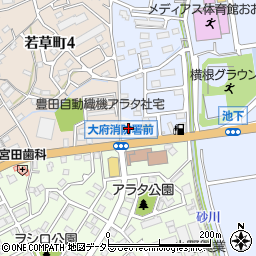 愛知県大府市大府町アラタ周辺の地図