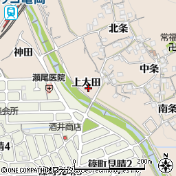 京都府亀岡市篠町山本（上太田）周辺の地図