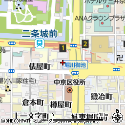 京都府京都市中京区池元町周辺の地図