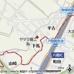 愛知県豊田市駒場町下馬周辺の地図