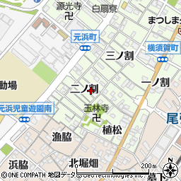 愛知県東海市横須賀町二ノ割50周辺の地図