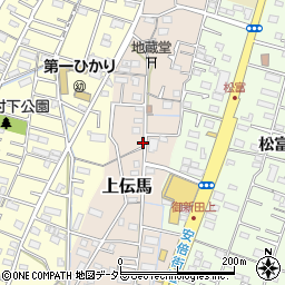 静岡県静岡市葵区上伝馬周辺の地図