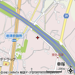 愛知県岡崎市岩津町車塚27周辺の地図