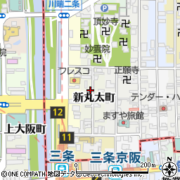 京都府京都市左京区新丸太町周辺の地図