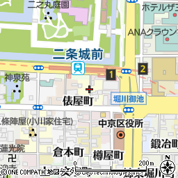 京都府京都市中京区最上町周辺の地図