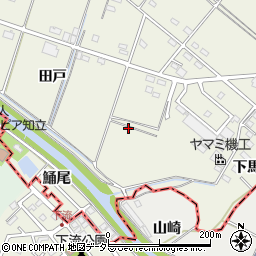 愛知県豊田市駒場町田戸周辺の地図