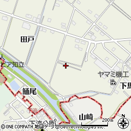 愛知県豊田市駒場町（田戸）周辺の地図