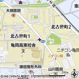 京都府亀岡市北古世町周辺の地図