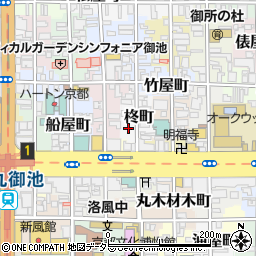 京都府京都市中京区柊町周辺の地図