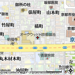 オークウッドホテル京都御池周辺の地図