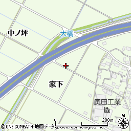 愛知県豊田市和会町家下周辺の地図