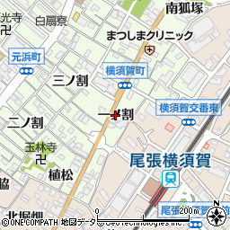 愛知県東海市横須賀町一ノ割10周辺の地図